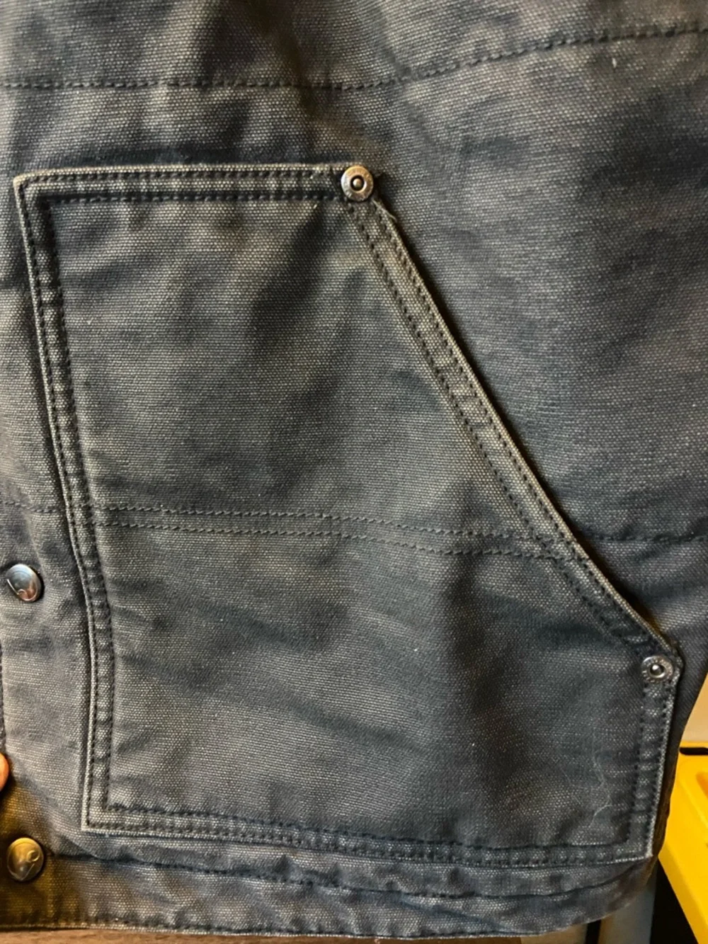 Carhartt Black Work Duck Vest with Corduroy Collar - Picture 6 of 6